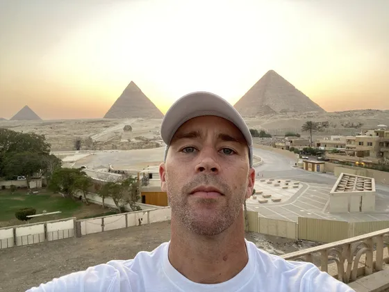 Jeff at the Pyramids of Giza